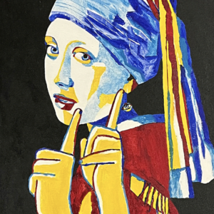 En døv pige med en ørering