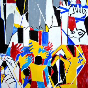 Kunst med billeder set gennem en døves øjne