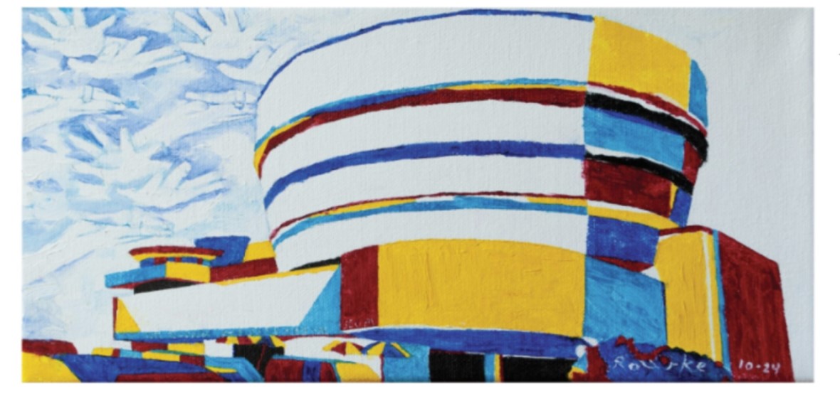 Painted Guggenheim Museum artwork